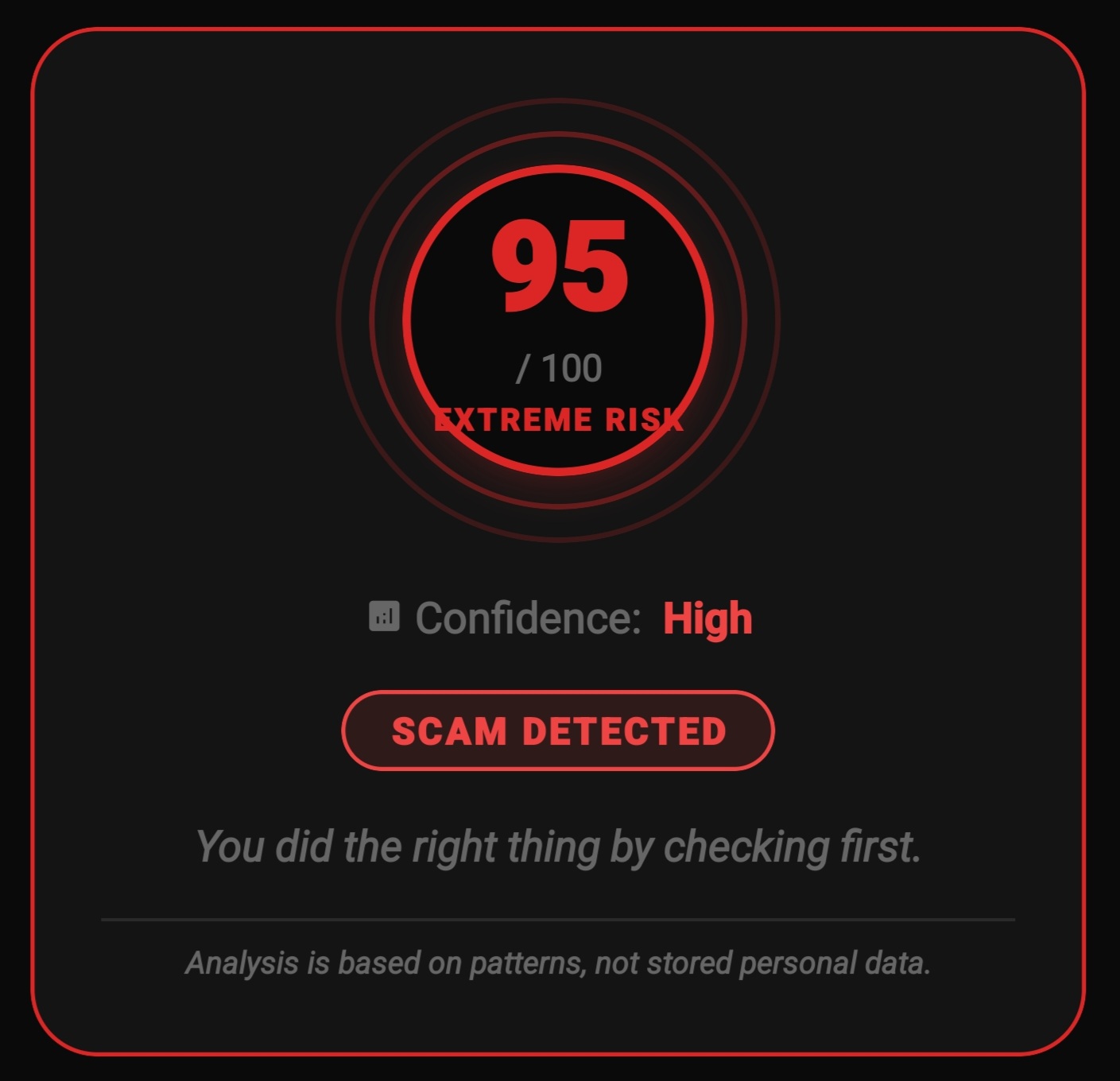 Golden Shield Scam Detection Alert